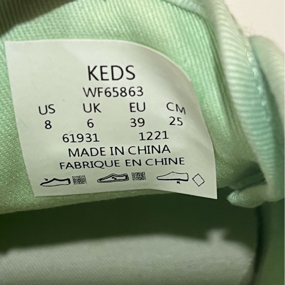 Keds Mint Green Size 8 VGUC - Picture 9 of 10